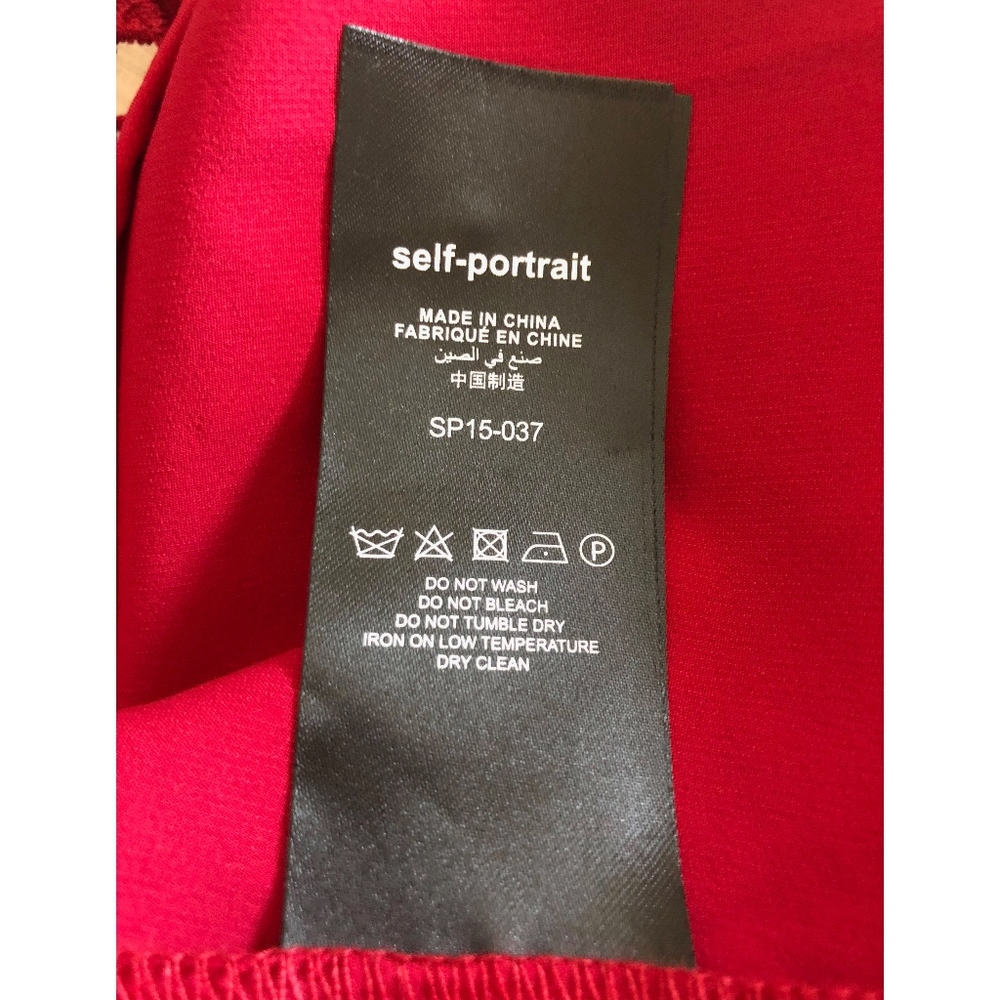 New Self Portrait Red Star Short Dress SZ 6 - Picture 6 of 7